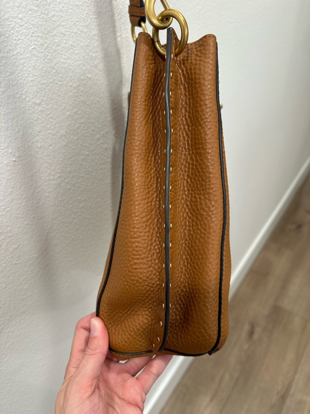 Rebecca Minkoff Darren Shoulder Bag Caramello VGUC tan leather crossbody purse - Picture 5 of 12